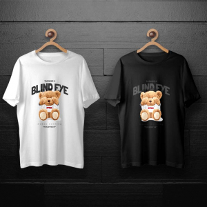 طرح لایه باز خرس تدی در حال گریه کردن با تیشرت سفید برای چاپ روی انواع تیشرت